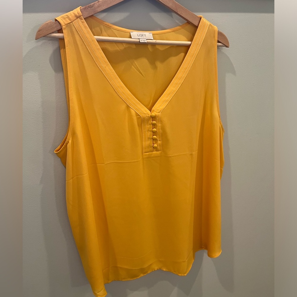 LOFT outlet Yellow Sleeveless Blouse Top